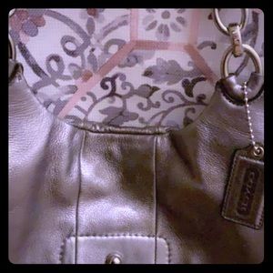 Authentic coach silver purse